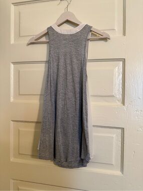Gentle Fawn Gray and White Racerback Tank Top